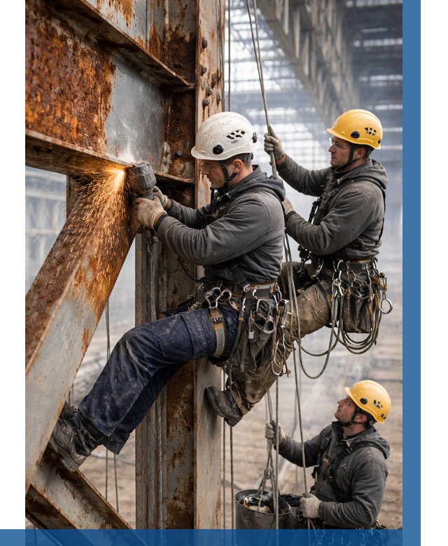 Зачистка металла от ржавчины в Коломне от 355 р. | ВЫСОТНИК-Клм