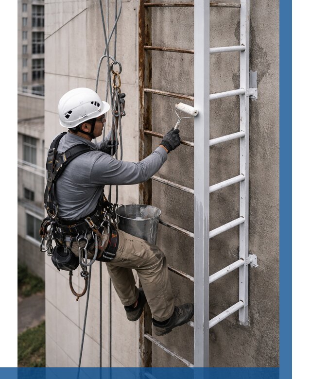 Покраска пожарных лестниц в Коломне от 4563 р. | ВЫСОТНИК-Клм