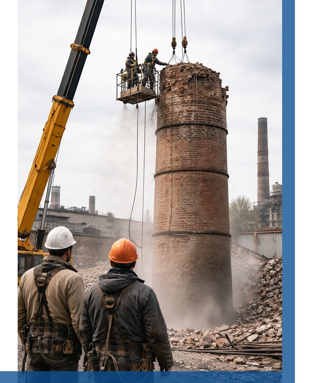 Демонтаж дымовой трубы в Коломне от 91251 р. | ВЫСОТНИК-Клм, смета