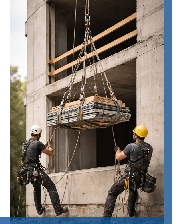 Подъем материала на этаж веревками в Коломне от 1521 р. | ВЫСОТНИК-Клм