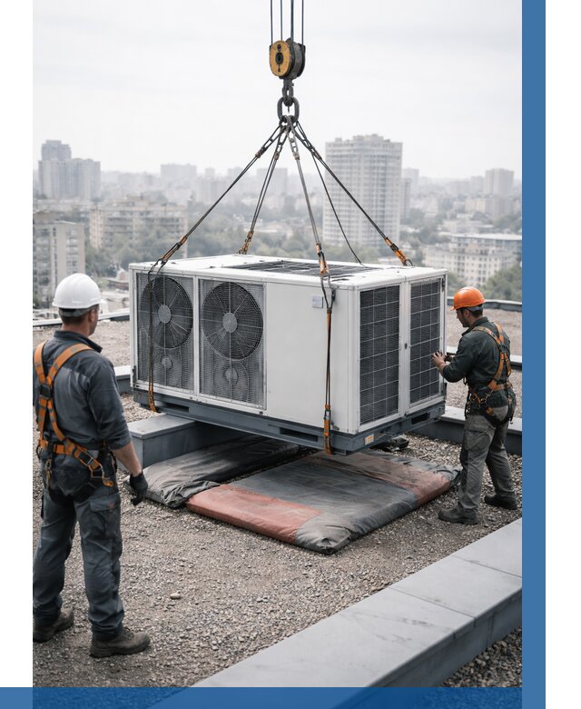 Подъем груза на крышу в Коломне от 5070 р. | ВЫСОТНИК-Клм заказать