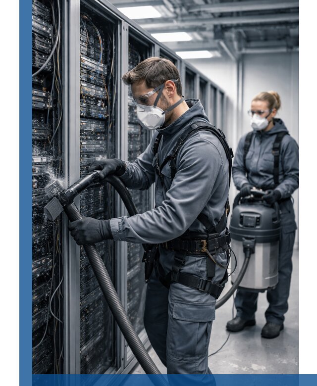 Обеспыливание серверной комнаты в Коломне, профессиональная очистка