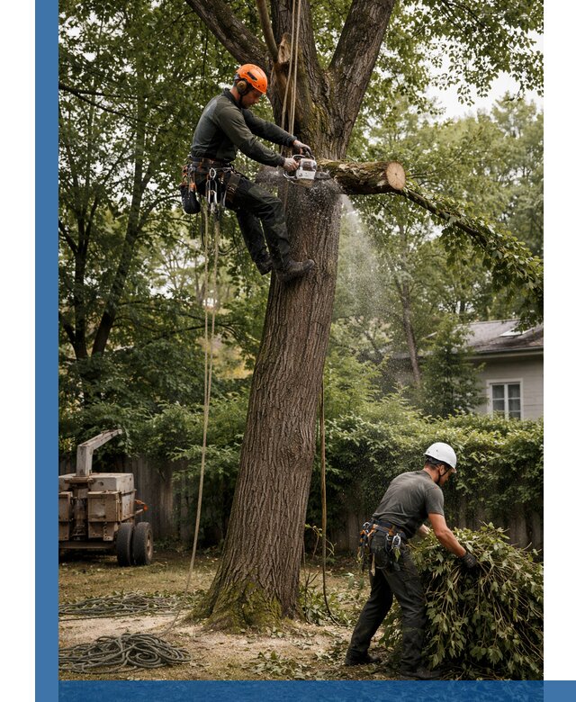 Кронирование деревьев в Коломне, безопасная высотная обрезка