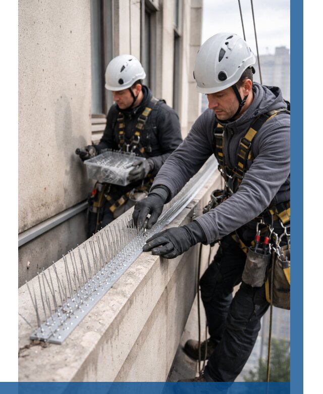 Установка шипов от птиц в Коломне от 862 р. | ВЫСОТНИК-Клм