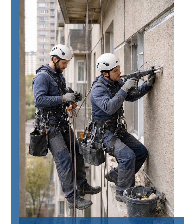 Промышленные альпинисты высотные работы и монтаж в Коломне